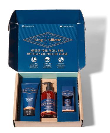 King C. Gillette Men's Beard Care Gift Kit - Beard and Face Wash, Beard Oil, Shave Gel - Buy Online on SooperMarket.com
