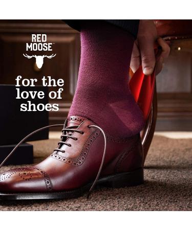 RED MOOSE 7.5-Inch Solid Steel Shoe Horn with Ergonomic Cherry Red Handle - Buy Online on SooperMarket.com
