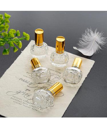 Yu Feng Set: 12.10ml Portable Refillable Transparent Glass Spray Bottles | Travel Cosmetic Containers for Parties & Must-Have Tool - Gold - Buy Online on SooperMarket.com