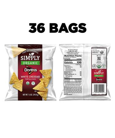 Simply Doritos White Cheddar - 0.875 Ounce (Pack of 36) | Snack & Enjoy! - Buy Online on SooperMarket.com