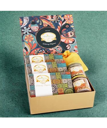 Ghasitaram Gifts Jaiccha Lohri Sweets Gachak hampers Lohri Hamper Box Big of Til Laddoo Khajoor Gachak Revadi Til Almonds Peanuts