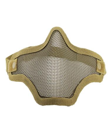 Warmharting Airsoft Mask Tactical Face Mask Tactical Metal Mesh Mask Paintball Face Protection for Halloween Film Revisite Cosplay Braun
