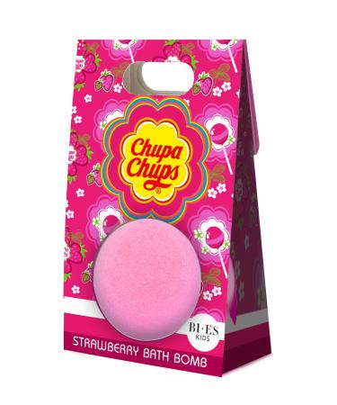 Chupa Chups Bath Bomb with Strawberry Fragrance Natural and Vegan Bath Bomb Suitable for Kids 165 g