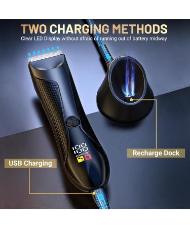 Buy KNCANEO Waterproof Rechargeable Body Hair Trimmer for Men - Electric Ball Trimmer & Male Care Set with Ceramic Blade & LED Light | Perfect Gifts for Men - Buy Online on SooperMarket.com