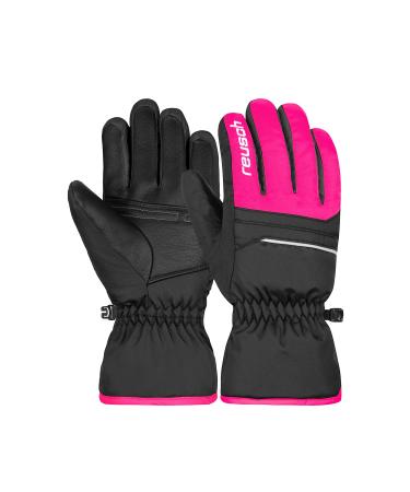 Reusch Unisex Youth Kids Gloves Alan Junior Warm Windproof Extra Breathable black / pink 6