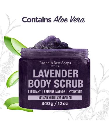 Lavender Sea Salt Body Scrub with Shea Butter and Aloe Vera - 340g/12oz - Buy Online on SooperMarket.com