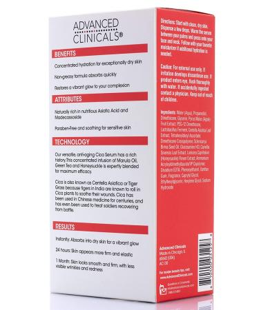 Buy Advanced Clinicals Cica Serum 1.75 fl oz - Soothing & Repairing Formula - Buy Online on SooperMarket.com