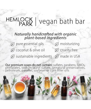 Hemlock Park Genovese Basil Shea Butter Bar Soap | Handcrafted in USA | Moisturizing Formula with Coconut Oil & Olive Oil | 1 Bar - Buy Online on SooperMarket.com
