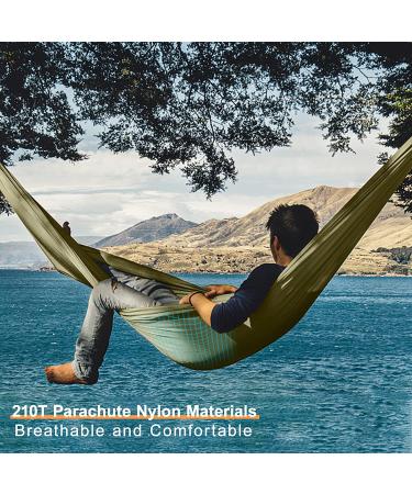 COVACURE Double Camping Hammock with Net - Lightweight & Portable for Outdoor, Hiking, Backpacking - Green - Buy Online on SooperMarket.com
