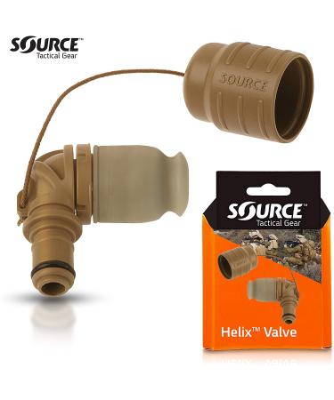 SOURCE Outdoor Helix Valve Kit - High-Flow Bite Valve for Full Flow - QMT Quick Connect Mechanism - Dirt Shield - Coyote - Buy Online on SooperMarket.com