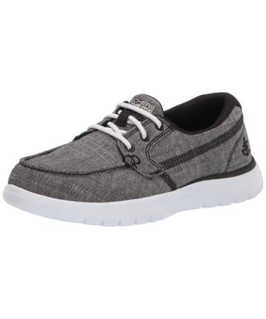 Skechers Women's Arch Fit Uplift Slip-On Boat Shoe 39 EU Black White