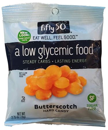 Fifty 50 Low Glycemic Hard Candy Butterscotch 2.75 oz (78 g)
