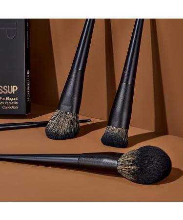 Jessup 14Pcs Black Kabuki Makeup Brushes Set for Foundation, Eyeshadow, Contour, and Concealer - T336 B-T336 - Buy Online on SooperMarket.com