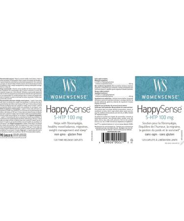 WomenSense HappySense 5-HTP 100mg 120 Time-Release Caplets Helps Promote Healthy Mood Balance - Buy Online on SooperMarket.com