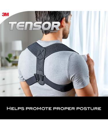 Tensor Posture Corrector Adjustable Back Support for Women and Men Helps Promote Proper Posture Black - Buy Online on SooperMarket.com