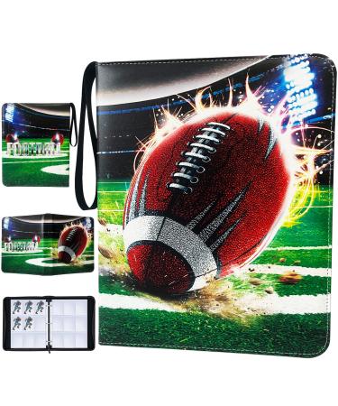 900 Pockets Football Cards Binder,Trading Cards Holder Card Collectors Album,Trading Card Binder 9 Pocket with 50 Removable Sleeves for Football Card and Sports Card