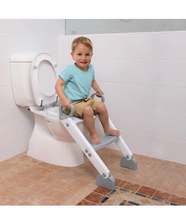 Dreambaby Step-Up Potty Training Toilet Topper - 2-Level Adjustable - Grey/White - Model L6016