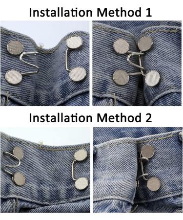 Qkari Adjustable Jean Button Pins - No Sewing Required - White Pearl - Buy Online on SooperMarket.com