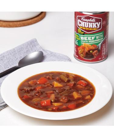 Campbells Chunky Healthy Request Soup  Beef Soup With Country Vegetables  18.8 Ounce Can - Buy Online on SooperMarket.com