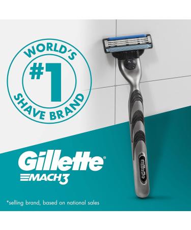 Gillette Mach3 Men's Razor + 12 Razor Blade Refills - Smooth Shave with 3 Blades - Buy Online on SooperMarket.com