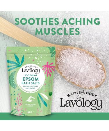 Lavology Epsom Bath Salts - 1kg Pack of 1 - All Natural Ingredients for Soothing Relaxation - Buy Online on SooperMarket.com