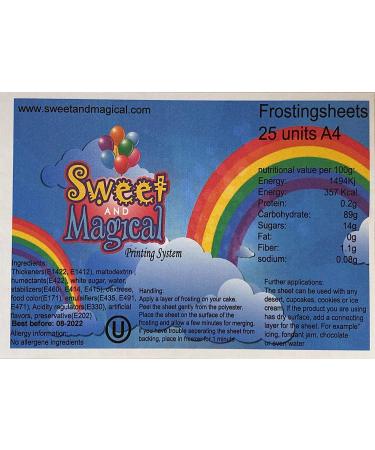 Sweet & Magical Frosting Sheets - 24 Pack, 8.5 x 10.5 Printable Sugar Sheets - White Color - Buy Online on SooperMarket.com