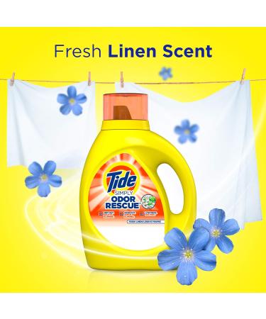 Tide Simply Odor Rescue Liquid Laundry Detergent - Fresh Linen 115 fl oz (74 Loads) | International Shipping Available - Buy Online on SooperMarket.com