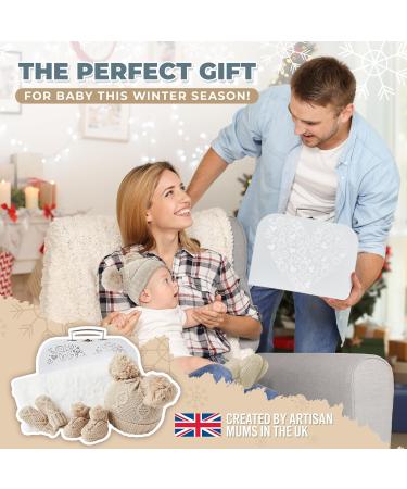 Unisex Baby Gift Set - Gender Neutral Newborn Hamper for Baby Shower - Winter Collection in Beige - Buy Online on SooperMarket.com