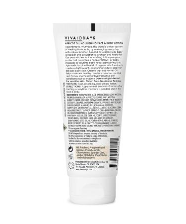 VIVAIODAYS Organic Apricot Oil Nourishing Face & Body Lotion - 3.4 fl oz - Buy Online on SooperMarket.com