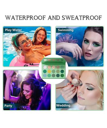 OKENTEN 15 Color Green Eyeshadow Palette - Vegan & Long Lasting Halloween Makeup - Buy Online on SooperMarket.com