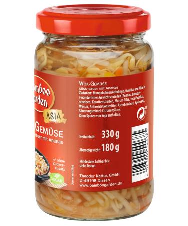 Bamboo Garden Sweet and Sour Wok Vegetables - 330g (Drained Weight 180g) | International Shipping Available - Buy Online on SooperMarket.com