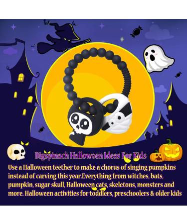 BigSpinach Mummy and Grim Reaper Teether Set for Halloween Fun - Bumpy Ring for Soothing & Easy Grabbing - Buy Online on SooperMarket.com
