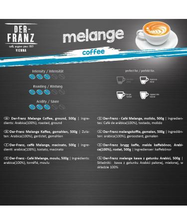 Der Franz Melange Coffee - Ground 2 x 500g | Premium International Shipping - Buy Online on SooperMarket.com