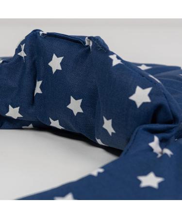 Cozy Neck Pillow with Stand-Up Collar - Stars Blue | Rapeseed Heat Pad & Warmer for Ultimate Comfort - Buy Online on SooperMarket.com