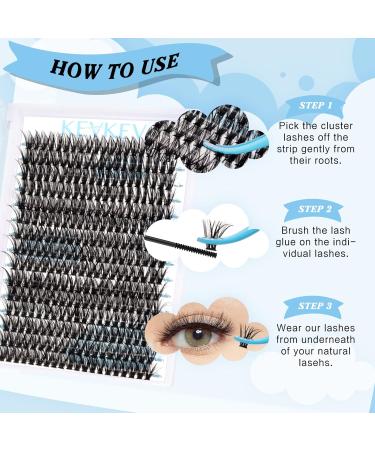 300 Pcs DIY Lash Extension Clusters for Dramatic Volume | C-16mm 50D Individual Lashes for At-Home Application - Buy Online on SooperMarket.com