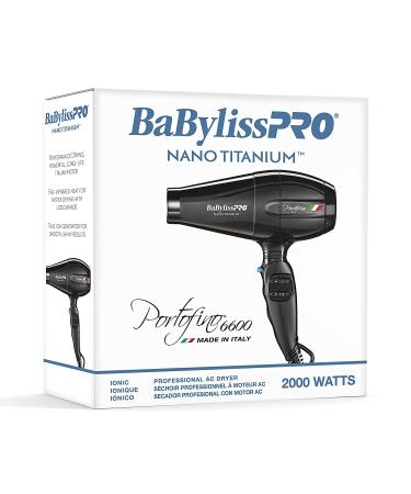 BaBylissPRO Nano Titanium Portofino Black Hair Dryer - Professional Salon Quality - Buy Online on SooperMarket.com