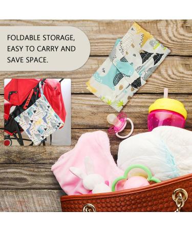 CQQNIU 2 Pcs Baby Waterproof Diaper Organizer - Reusable Wet Bag for Swimwear & Day Care - Dinosaurs Letters Design - Buy Online on SooperMarket.com