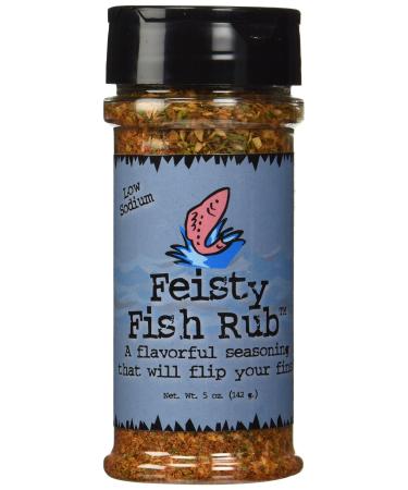 Mom's Gourmet Spice Blends, Feisty Fish Rub, 5 oz Feisty Fish 5 Ounce (Pack of 1)