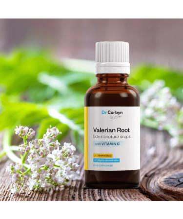 Dr Corbyn Valerian Root + Vitamin C Drops 50ml - Natural Sleep Aid with Valeriana Officinalis Tincture & Vitamin C | Alcohol-Free, UK-Made - Buy Online on SooperMarket.com