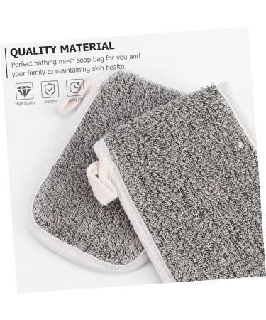 CANIGHT 5pcs Flip Soap Foam Net Exfoliator Sponge Mesh Soap Saver Bag Mesh Organizer Bags Cotton Linen Khaki - Buy Online on SooperMarket.com
