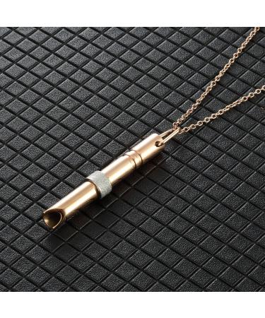 Anxiety Relief Necklace Quit/Stop Smoking Necklace Breathing Whistles Necklace for Mindful Breathing Stress Relief Meditation Relaxation Calming Down Q:gold - Buy Online on SooperMarket.com