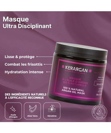 Kerargan - Argan Oil Shampoo and Mask to nourish moisturise and protect your curls - Ideal for straightening - For dry and damaged hair - Sulphate paraben and silicone free - 2x500 ml - Buy Online on SooperMarket.com