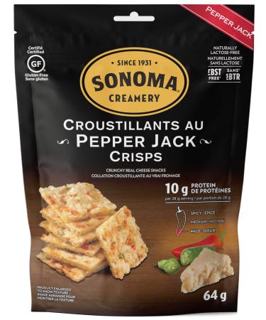 Sonoma Creamery Pepperjack Cheese Crisps 12 Count of 64g 5.33 g (Pack of 12)