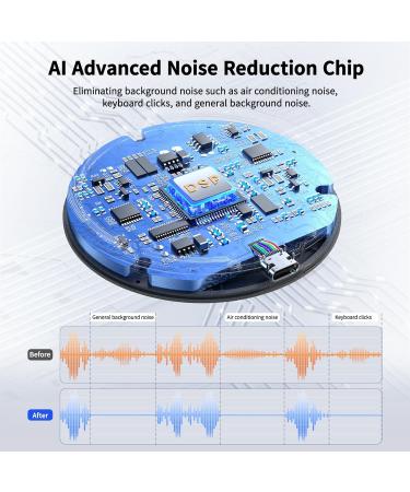 AIRHUG USB Microphone Desktop Computer Mic Mute Button with LED AI Noise Reduction - Buy Online on SooperMarket.com