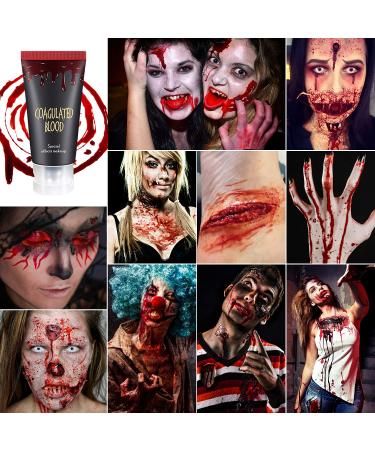 DE'LANCI Pro SFX Makeup Scars Wax Kit for Halloween - Fake Wound Moulding Skin Wax with Spatula, Sponge, Fake Blood & Skin Extension Oil (60g/2.12 Oz) - Buy Online on SooperMarket.com