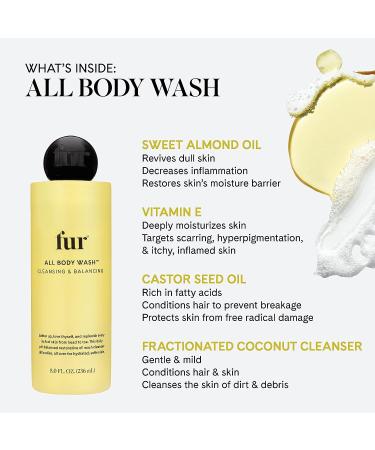 Fur All Body Wash - PH-Balancing Oil Body Wash - Hydrating & Softening - 8 FL OZ - Buy Online on SooperMarket.com