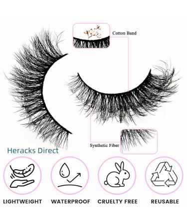 7 Pairs 3D Cat Eye False Eyelashes - Fluffy Volume Curly Faux Mink Reusable Makeup Lashes (TM26) for Stunning Looks - Buy Online on SooperMarket.com