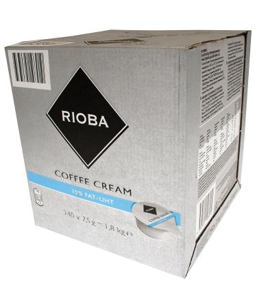 Rioba Coffee Cream coffee cream 10% fat ultra high temperature treated 240 pieces each 7.5 g 1.8 kg