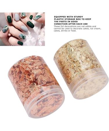 Manicure Gold Foil Plastic Storage Box 5g Sturdy Gold Foil for Acrylic Paint Nail Art Manicures Photo Frames - Buy Online on SooperMarket.com