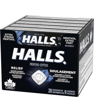 HALLS Regular Cough Drops Throat Lozenges Sore Throat Relief Mentho-Lyptus 9 Lozenges MEDICATION - Buy Online on SooperMarket.com